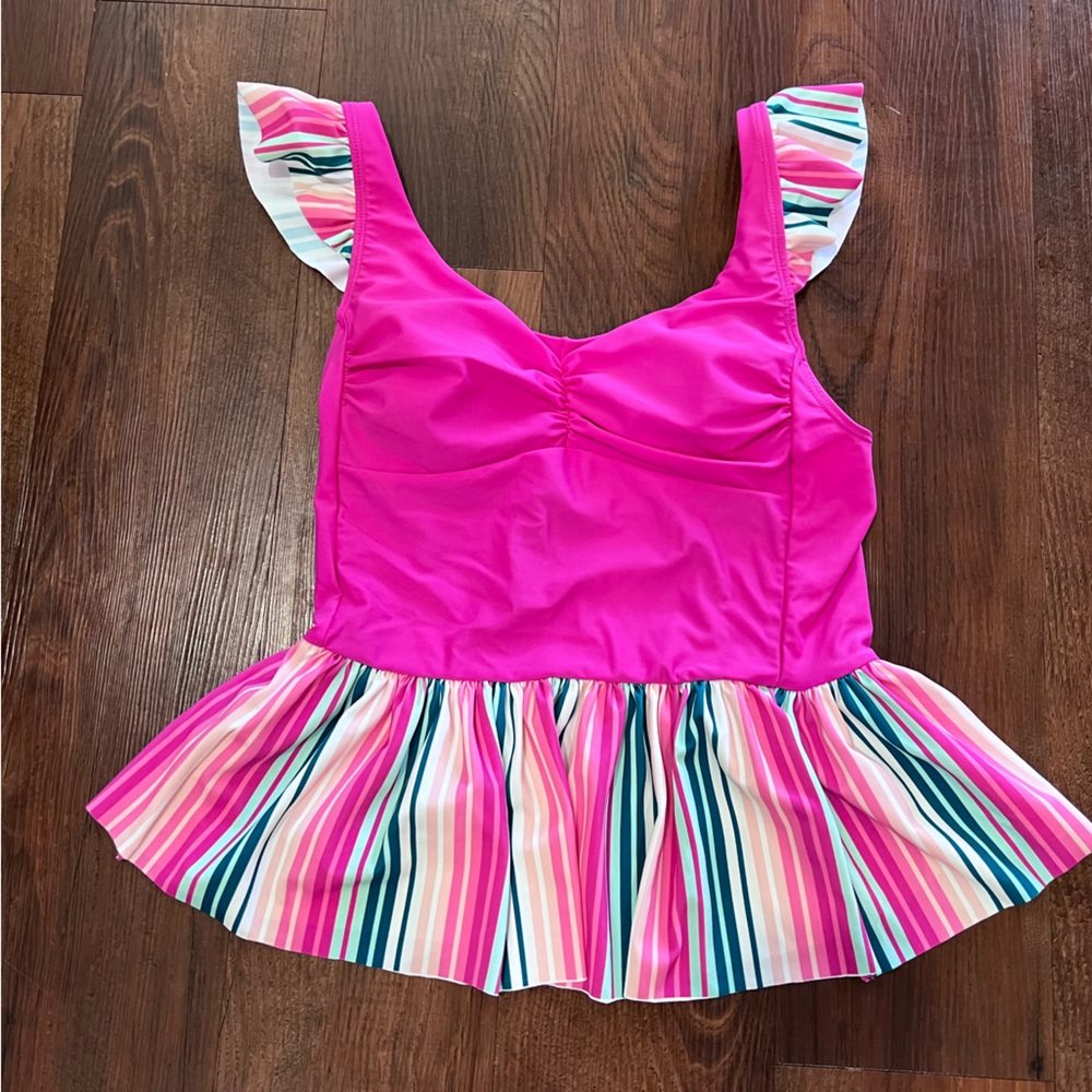 Matilda Jane Pink Bathing Suit Top Size Small